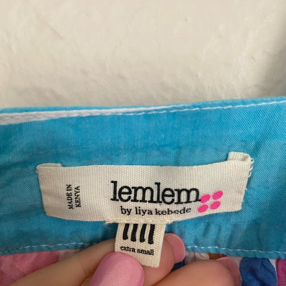 LEMLEM Gigi Sweepy belted printed cotton-blend midi dress XS - Picture 4 of 5